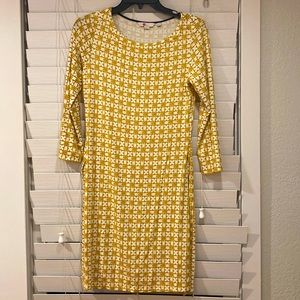 Yellow patterned dress